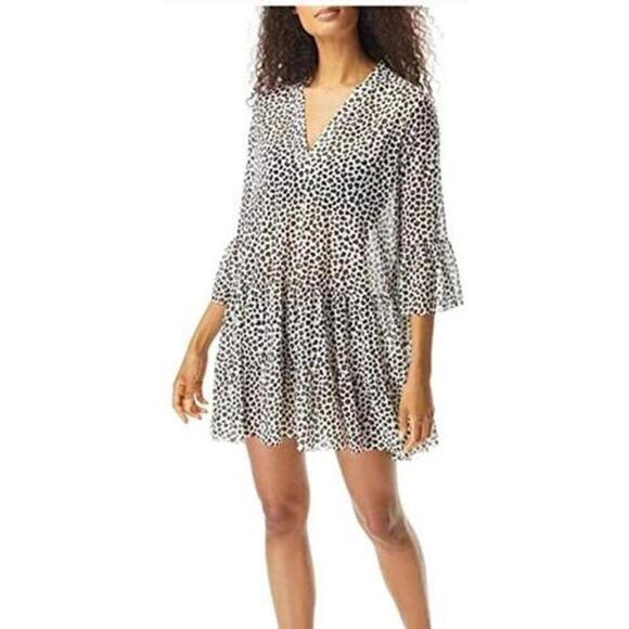 Coco Reef Womens Leopard Print Swim Cover-Up Dress Size L - Picture 1 of 2